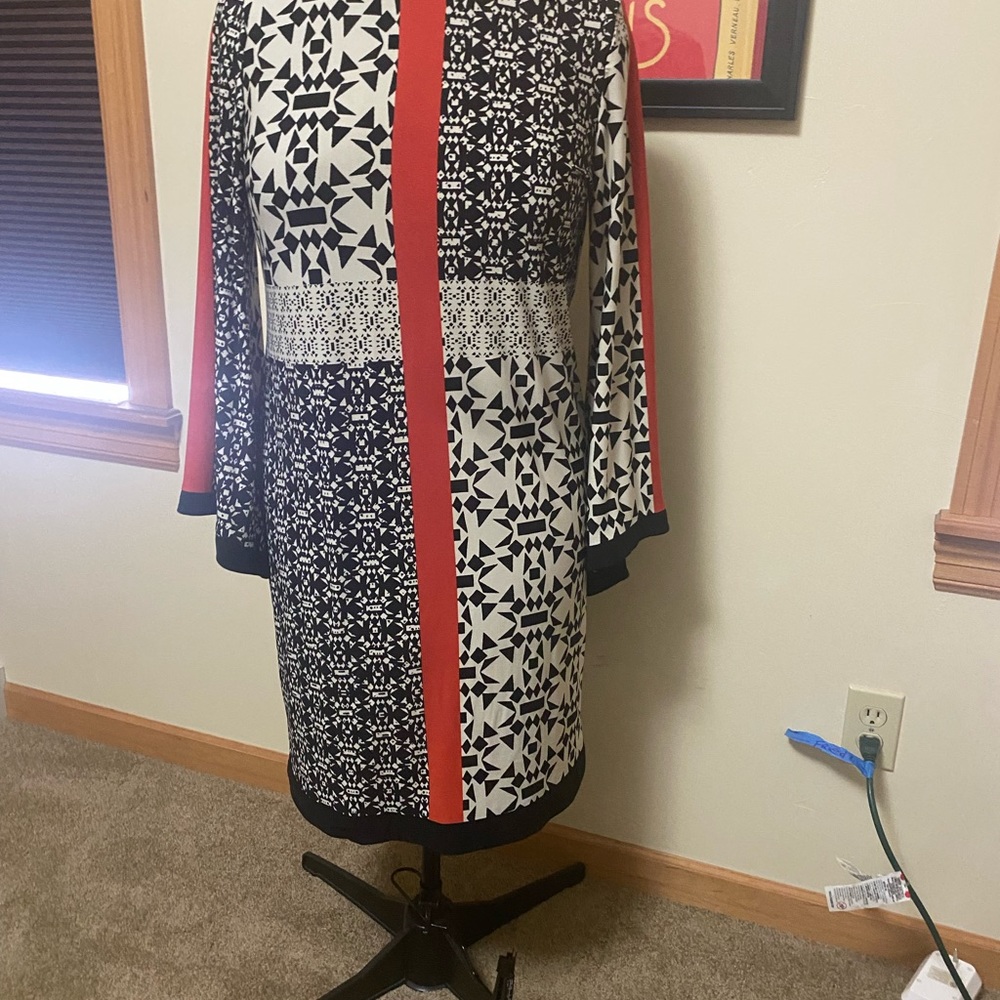 WHBM pattern dolman sleeve dress Sz Large (10-14)